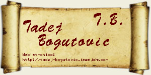 Tadej Bogutović vizit kartica